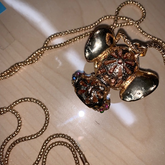 Betsey Johnson Baby Elephant Rhinestone Necklace - Picture 4 of 5